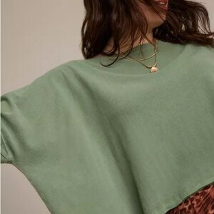 Bohemian FESTI Cropped Dolman by Torrid, Sage Green, Size 2 (18/20)